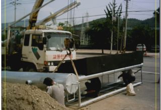 주차단속전광판 작업..